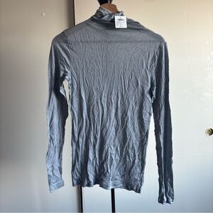 Gray Long Sleeve Turtleneck Top